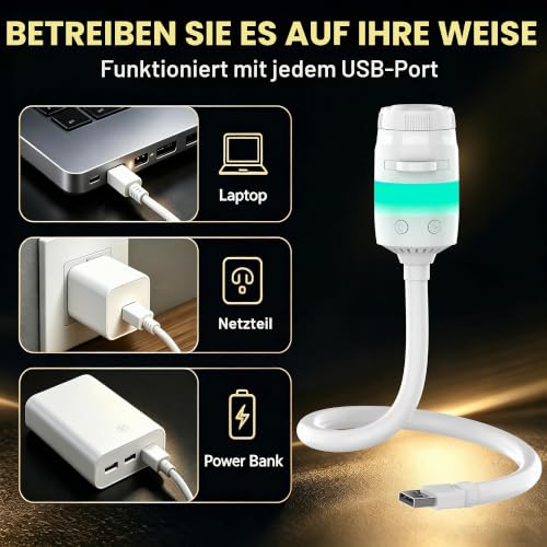 2-in-1 USB Galaxy Projector Dimmbar & 360° Rotation Nachtlicht – Ansicht 8
