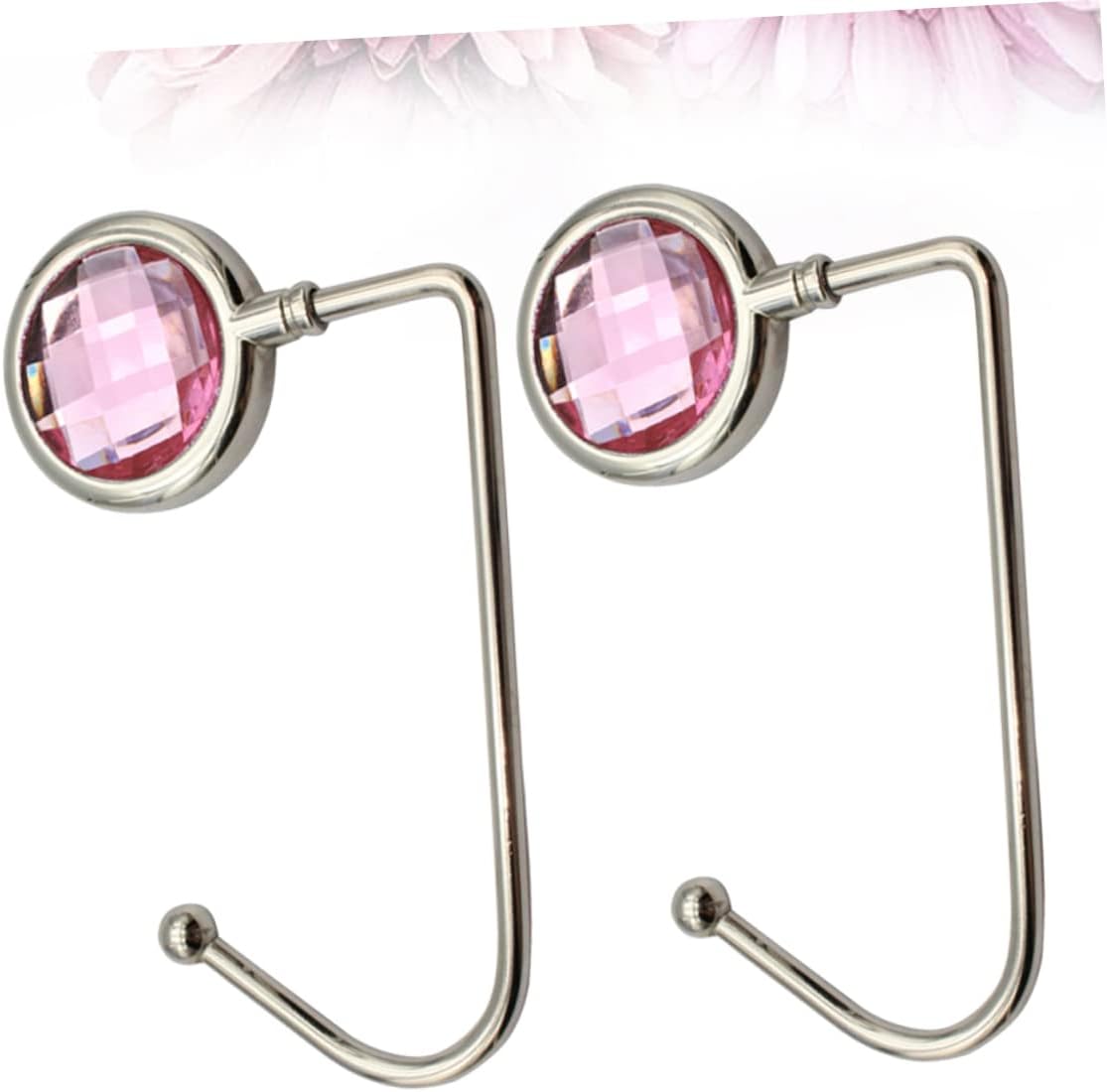 2pcs Alloy Bag Hooks for Purse Storage No-Slip Base Pads Handbag Hangers for Clutch Purses