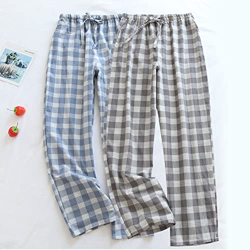 Image of STMAHER Men's Pajama Pants Cotton Pjs Bottoms Lightweight Pajama Bottoms Woven Knit Pants With Pocket