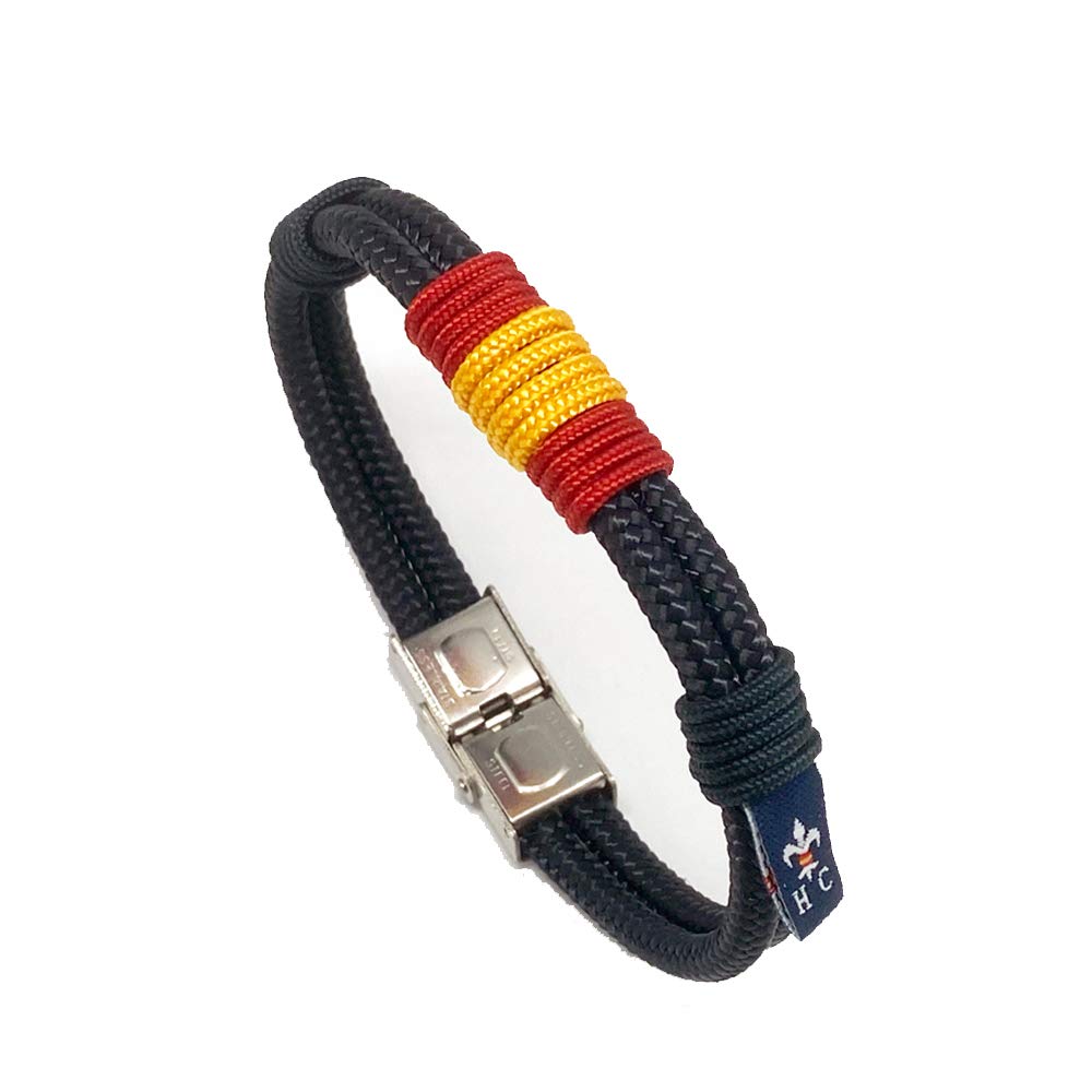 HISPANIA COLORS SINCE MMXI SPAIN Pulsera Nautilus cordón náutico con Bandera de España