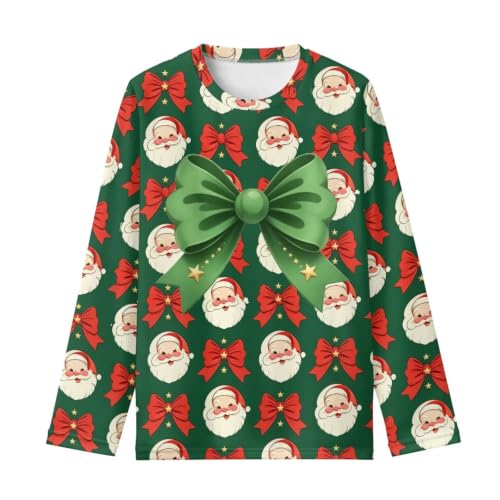 Image of WELLFLYHOM Long Sleeve T-Shirt for Boys Girls 3-16 Years Old Tee Tops Crewneck Pullover Shirts Fall Outfits