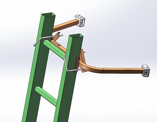 Ladder Stabilizer Accessory For Roof Gutter, Wing Span/Wall Ladder Standoff, Heavy Duty, Easy Use, 375 Lbs Weight Rating #TOP7