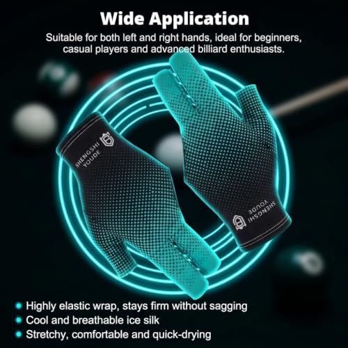 Image of PROBEROS Fingerless Billiards Glove Breathable for Cue Control