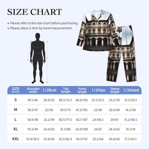 Pyjama homme doux imprimé architecture ancienne pour des nuits sereines
