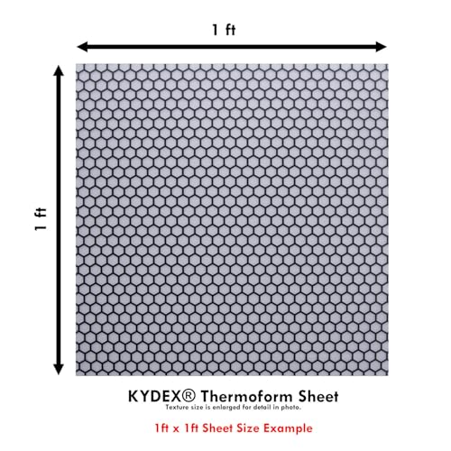 Image of KYDEX Thermoform Sheet - (Honeycomb Camo) - (Frosted Glass) - (Transparent /Black) - (12in x 12in) - (1 Sheet) - (for Holster Making, Cosplay, Hobby) - (USA Made)