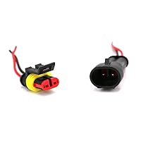 Vista 6 de UTSAUTO Arnés de cables de conector eléctrico impermeable de 2 pines, 16 AWG marino, para automóvil, camión, barco y otras conexiones de cable