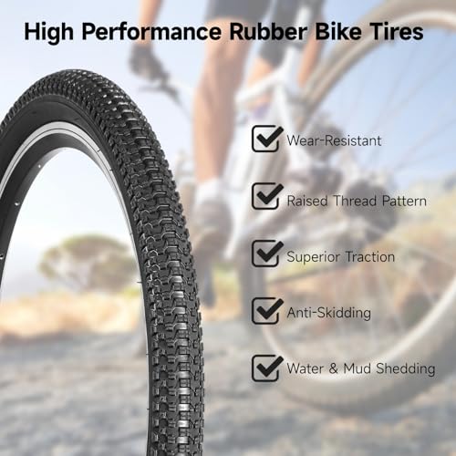 20×1.95 Bike Tire and Tube Set, 2 Pack 20 Inch Mountain Bike