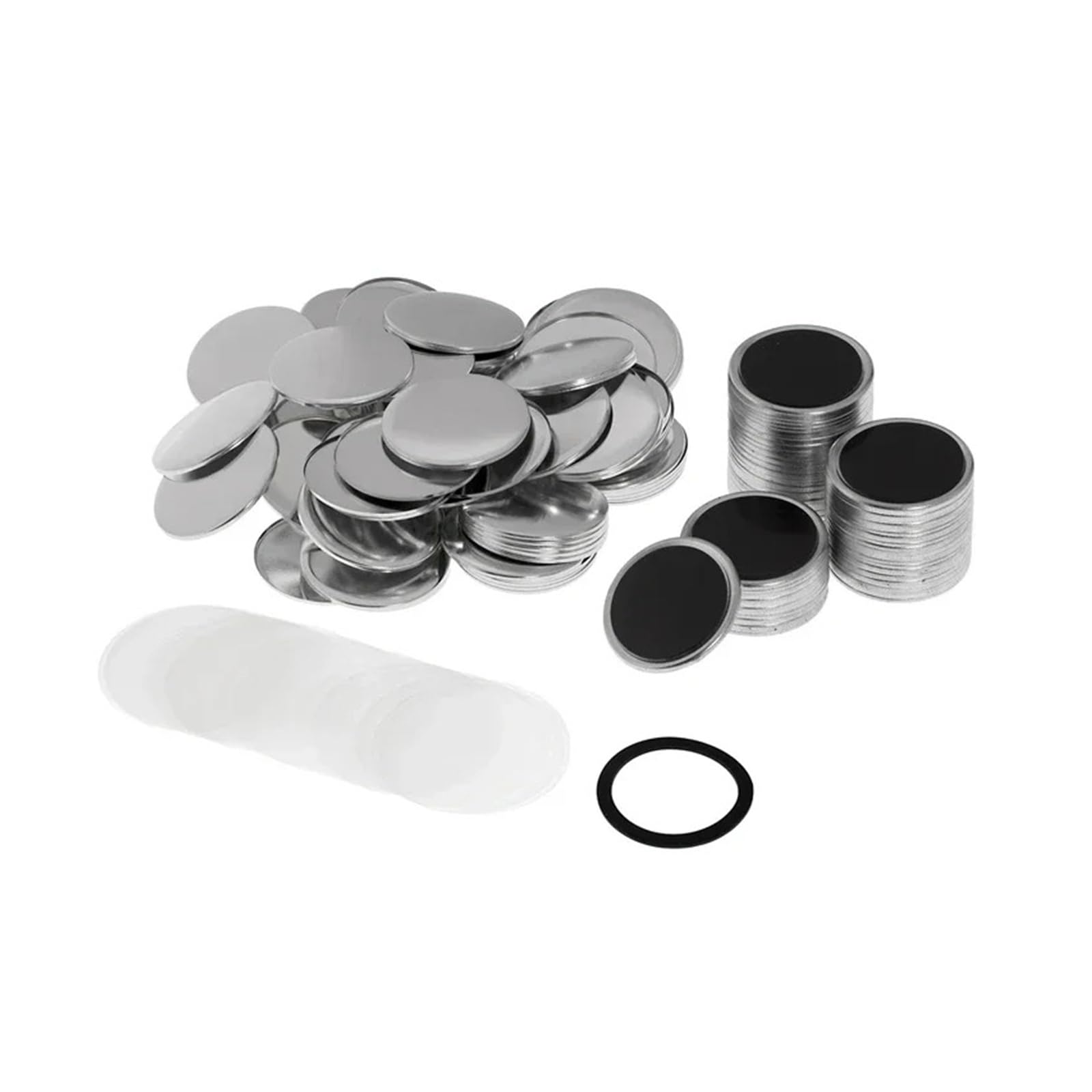 100 Piezas de 25-58 mm de imán for refrigerador, Materiales for Hacer Insignias, Piezas de Insignias magnéticas para Manualidades Personalizadas(58mm Strong Magnet Button)