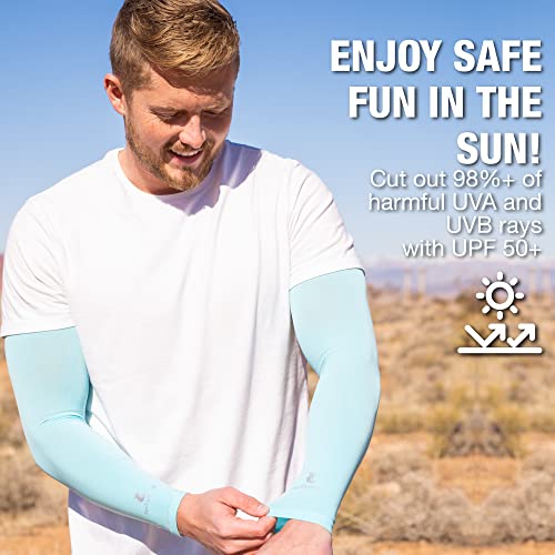 Image of SportsTrail Cooling Arm Sleeves for Men & Women - Breathable, UV Sun Protection, Sports Arm Sleeves for Women, Men & Youth