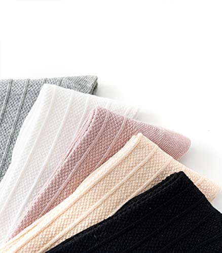Durio Knee High Socks for Girls Toddler Newborn Baby Girl Socks Infant Cotton Stockings Tube Ruffled Unisex Tights 5 White & Pink 3-12 Months2