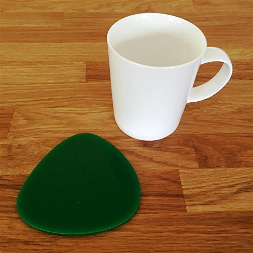 Pebble Shaped Coaster Set by Super Cool Creation, Green - Set of 6