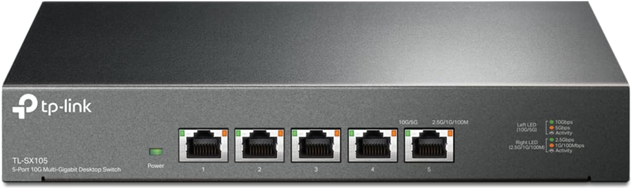 TP-Link TL-SX105, 5 Port 10G/Multi-Gig Unmanaged Ethernet Switch
