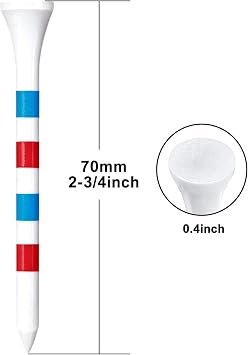 Bamboo Golf Tees 83mm 70mm 54mm 38mm حقيبة متوفرة من 100 ، قابلة للتحلل الحيوي المستدام القوي