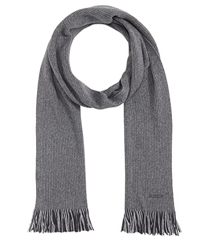 BOSS Hugo Boss Medeo Cotton/Wool Blend Scarf Medium Grey One Size