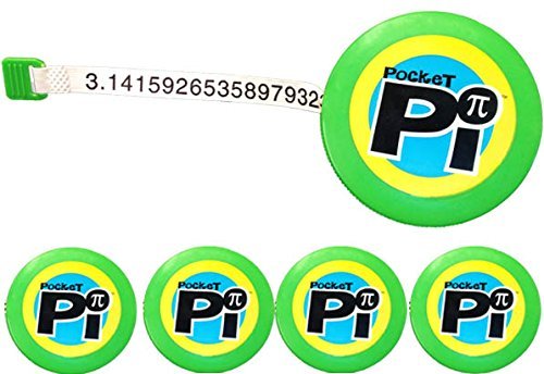 NumbersAlive! Novelty Tape Measure (Set of 5) – 400+ Digits of Pi, for Math Lovers, Students