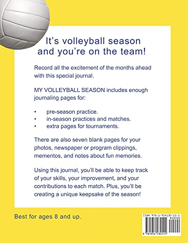 My Volleyball Season: A Journal Of My Skills, My Matches, And My Memories. #TOP1