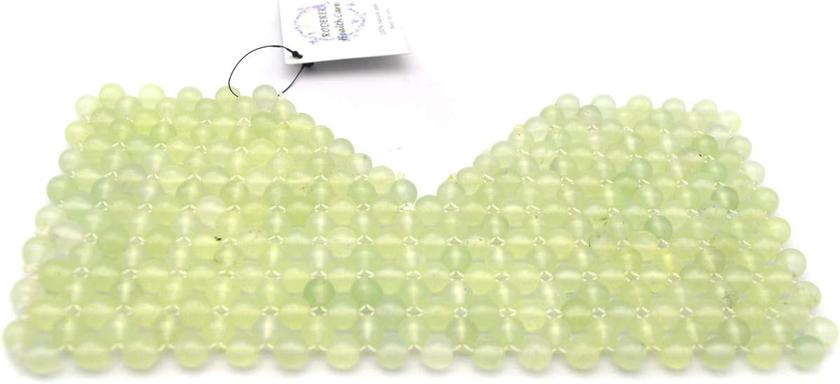 RODEREK Round Bead Jade Eye Mask, 100% Natural Jade Mask for Eye, Eye Mask for Hot&Cold Compress Therapy - Relieves Eye Fatigue and Protects Eyes to Help Sleep