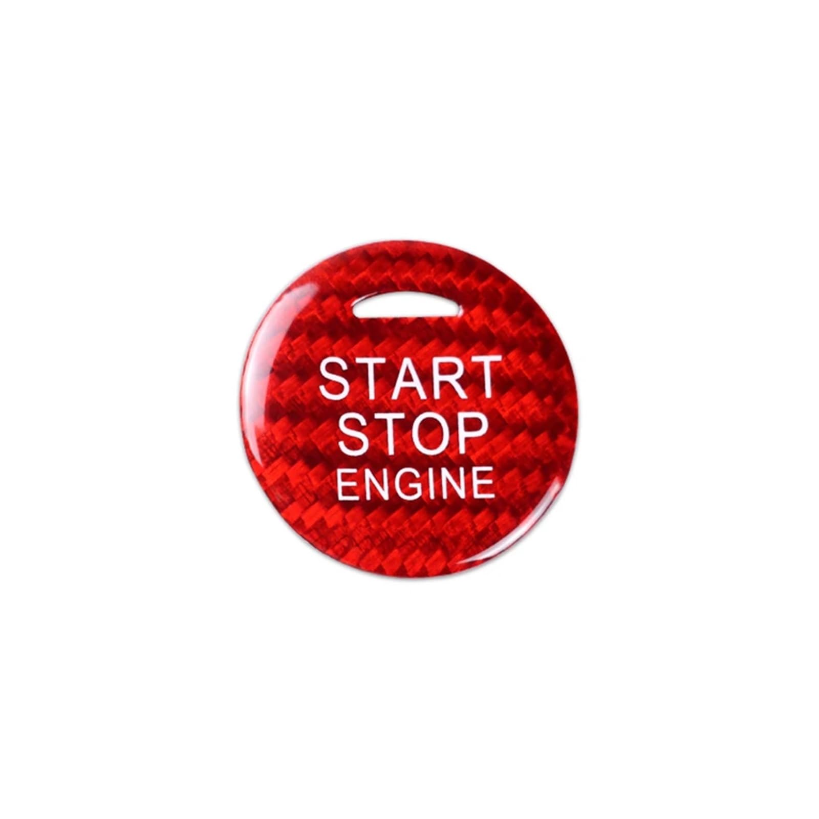 Cache-bouton de démarrage en carbone rouge pour Mitsubishi Eclipse Cross 2018-2019