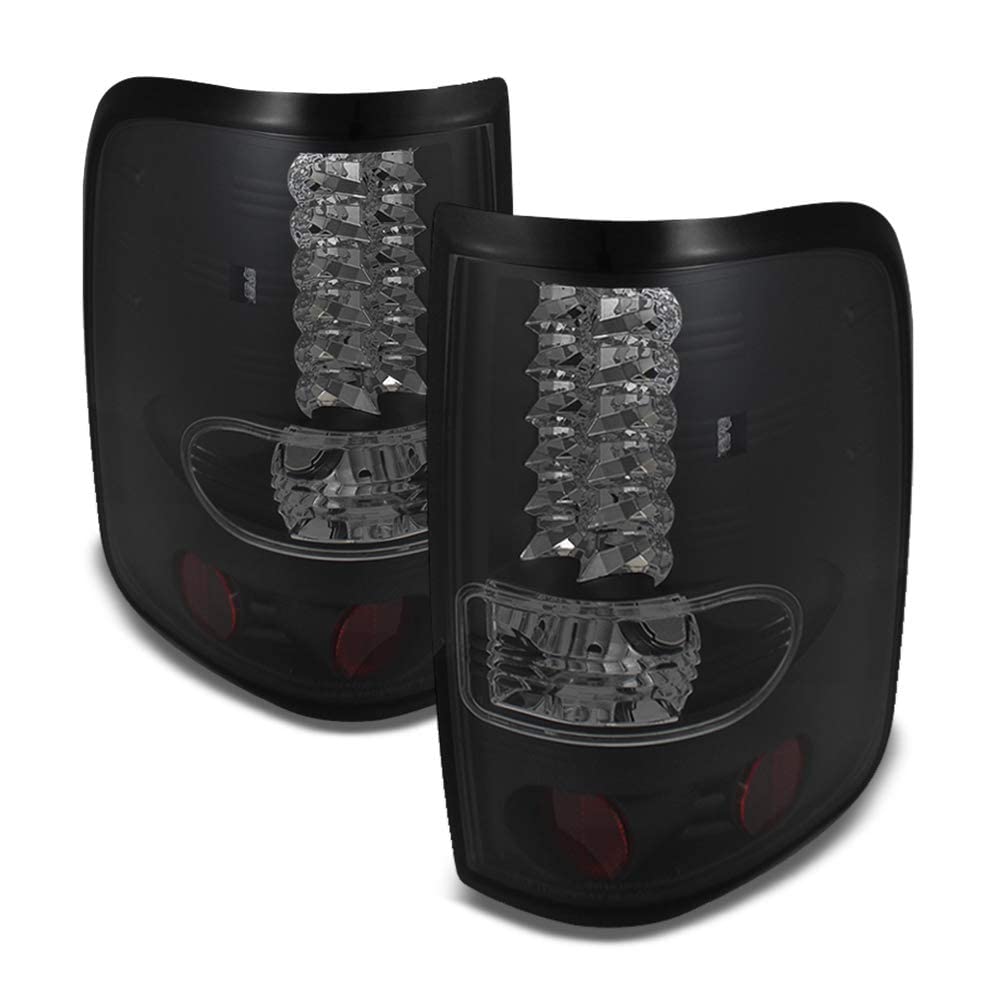 ACANII - For 2004-2008 Ford F150 LOBO Black Smoked Lumileds LED Tail LIghts Braek Lamps Pair Set Driver & Passenger Side