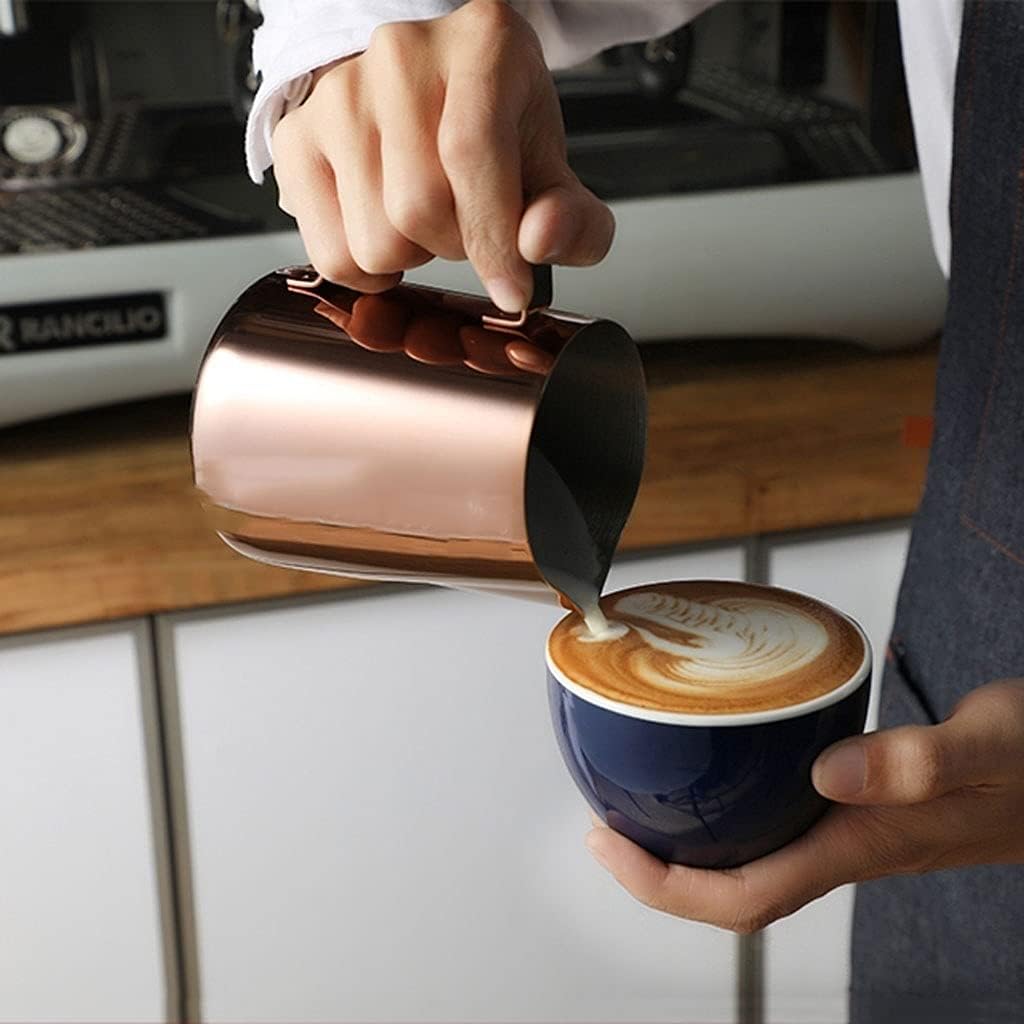 Saucer Stainless Steel Sauce Pot Coffee Latte Pot Large Capacity Milk Froth Pot Fancy Beak Gravy Boat Dish(A)