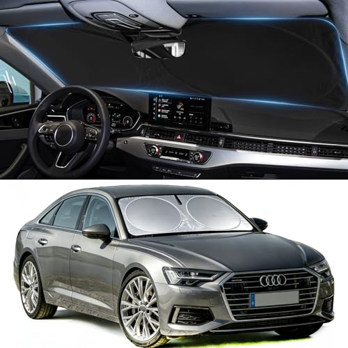 Image of Sunshade for A6 Windshield Sun Shade for Audi A6 Accessories 2019-2024 2025 2026 Windshield Cover Front Window Shield Blocks UV Rays Heat Sun Visor Protector Car Accessories