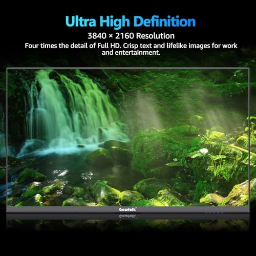 Image of Gawfolk 32 Inch 4K Curved Monitor 60Hz, UHD 3840x2160 PC Monitor with Built-in Speakers, 1500R Computer Screen, FreeSync, Flicker-Free, HDMI /DP, Wall Mountable for Home Office, Gaming, Entertainment