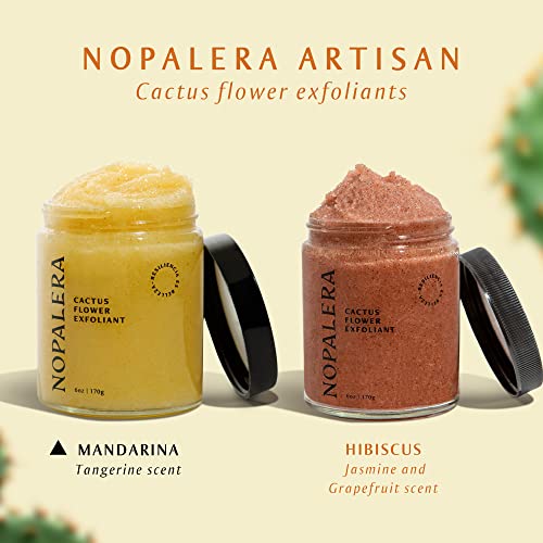 Nopalera Cactus Flower Exfoliant, Mandarina - Tangerine, Handmade Exfoliating Body And Face Scrub, A 3-In-1 - Cleanser, Exfoliant, And Moisturizer, Vegan, Cruelty-Free, Natural Scent, Dye Free, 6 Oz. (Pack Of 1) #TOP6