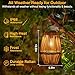Uspring 2 Pack 3-in-1 Solar Lanterns Outdoor Waterproof Rattan Woven Hanging Solar Lights for Outside with Bright Lamp & LED Bead & 4 Handles, Garden Gifts Decor for Women Mom Patio Yard Porch