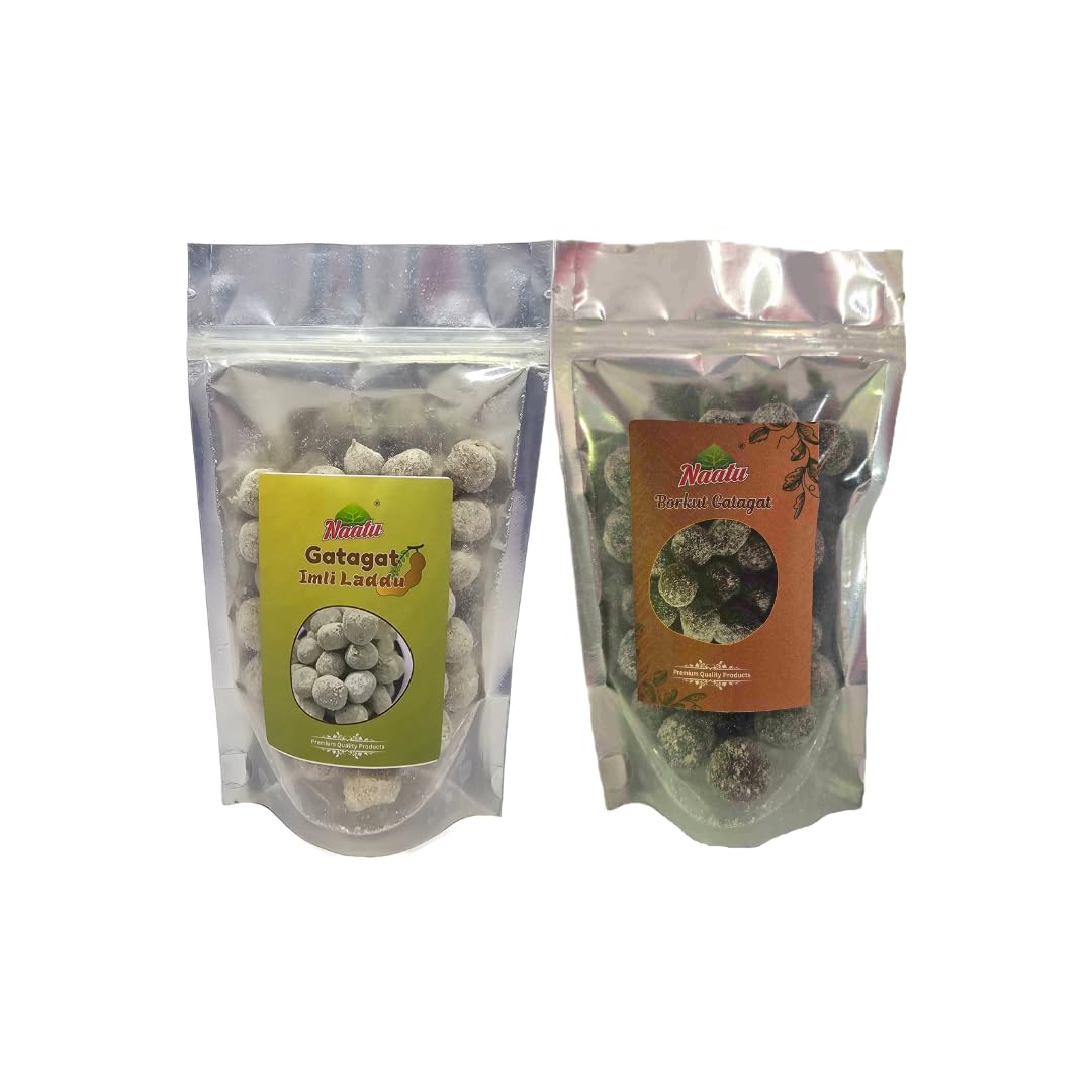 Naatu Gatagat Imli Laddu & Borkut Laddu Combo Pack | Total 400g (200Gram Each) | Tamarind & Jujube Ber Churan Laddu (B0D9SG8SVV) Amazon Price History, Amazon Price Tracker