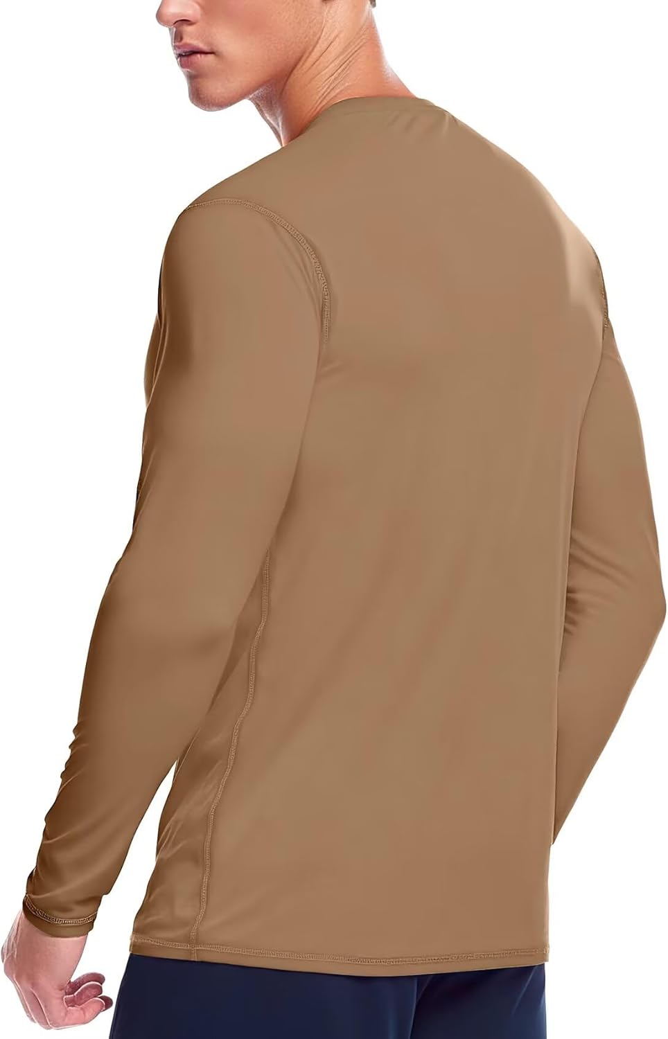 Zengjo Mens Baselayer Shirt Long Sleeve Athletic Running T Shirts Lightweight Undershirt - Image 2