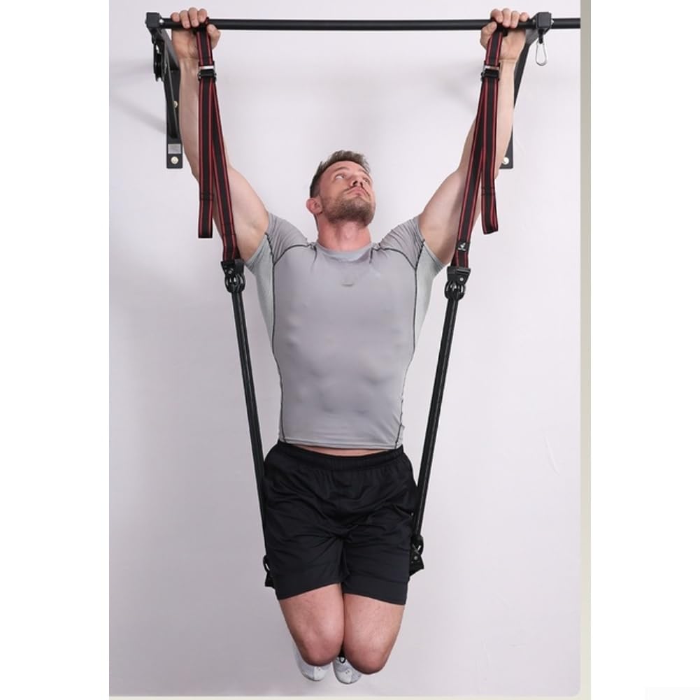 Fasce di resistenza per pull up assist, fascia fitness in lattice a 5 livelli con piastra per il piede e cinghie regolabili per allenamento in palestra a casa allenamento per la parte