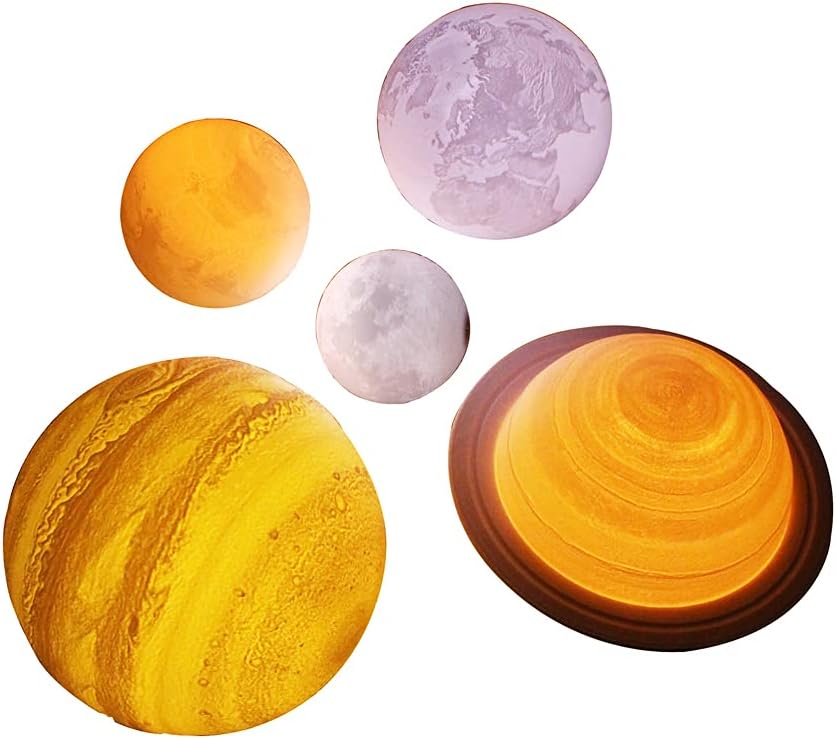 Abcsea 3D Moonlight Lamp with 3 Colors, Moon Lamp, Comfortable Moon Lamp with Stand, Romantic Moon Light Night Light, Moon Night Light 8 cm - Image 5