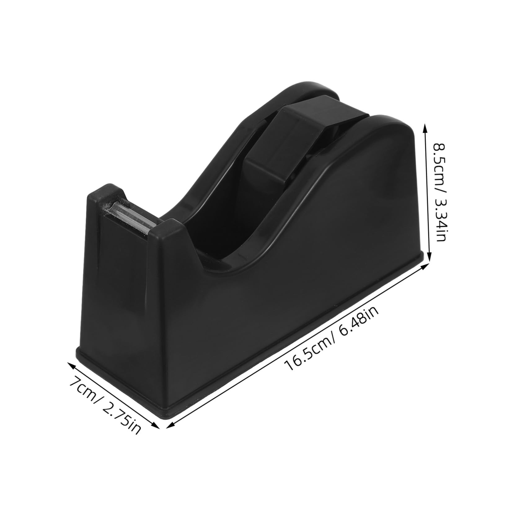 2 Pezzi Dispenser Ricaricabile e Nero Nastro Adesivo con Base Antiscivolo per Sostituzione Rapida del Nastro Supporta Nucleo da 1" a 3" per Casa e Scuola