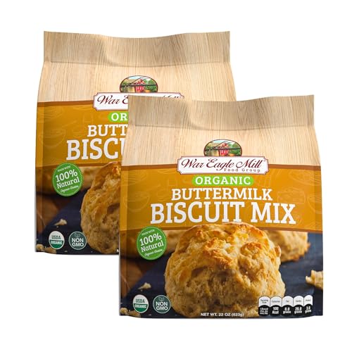 War Eagle Mill Buttermilk Biscuit Mix, USDA Organic, Non-GMO, 22 oz. Bag (Pack of 2)