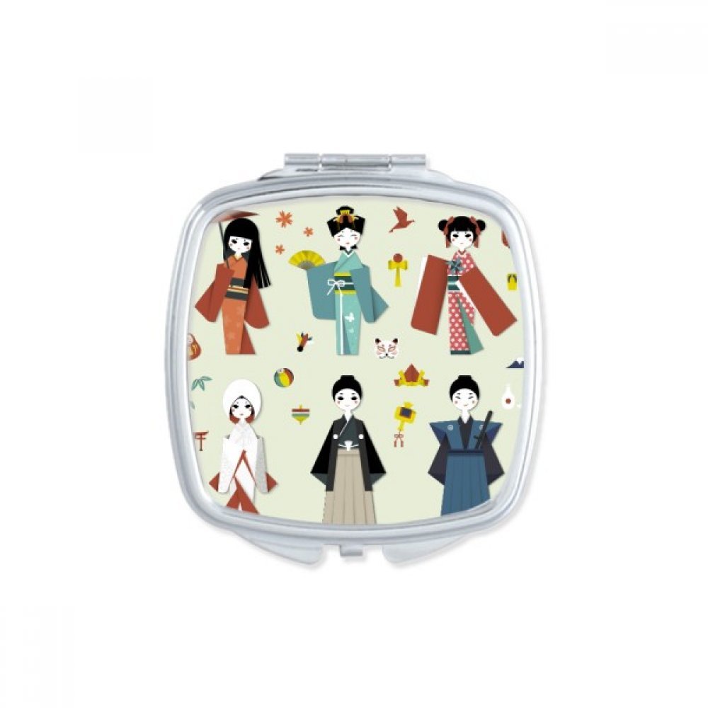 Miroir de maquillage japonais compact aux finitions soignées multicolore