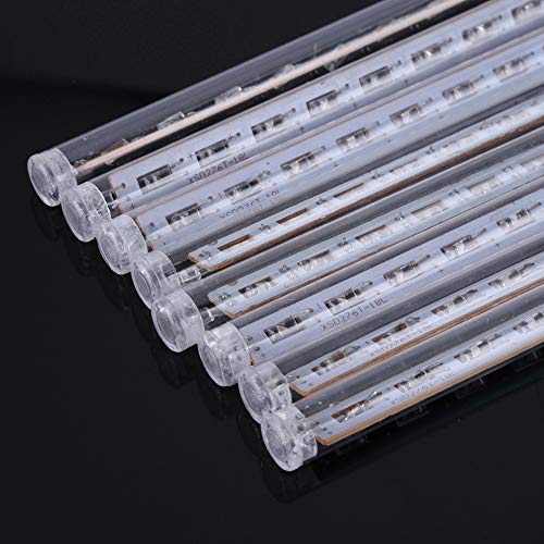 Luces de lluvia meteorito LED para exterior, 8 tubos, 144 LEDs miniatura 6