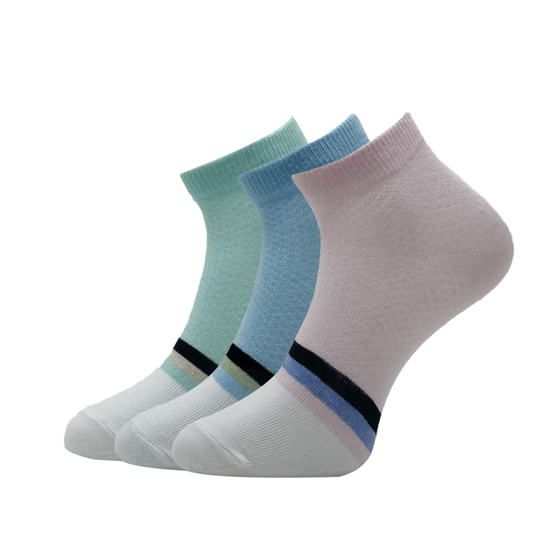 allen solly Women's Cotton Ankle Length Socks (Pack of 3) Sea Green, Sky Blue, Baby Pink-picture-43