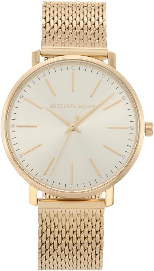 Michael Kors Women’s Watch Pyper, 38 mm Case Size, Three Hand Movement, Stainless Steel Strap