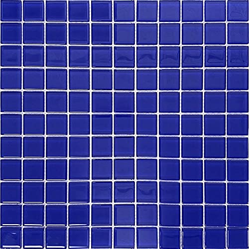 Penny Round Glass Mosaic Tile 1"x1" Aqua – 9.67 Sq
