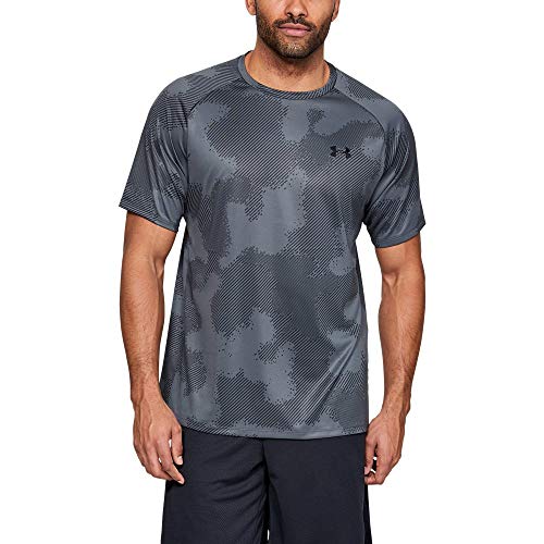 Under Armour Tech 2.0 Printed Short Sleeve, Pitch Gray (014)/Black, Medium