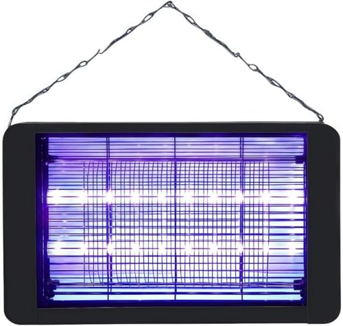Qfmr 電撃殺虫器、殺虫ランプ、蚊よけ、誘蛾ランプ、LED光源誘引、ハイパワー、吊り下げ、置き掛け、兼用、感電、静音、薬品不要、蚊よけ、トラ耳、ハエ対策ガーデン、家庭用蚊よけランプ、レストラン適用、屋外用、屋内用、業務用 (12W,A)