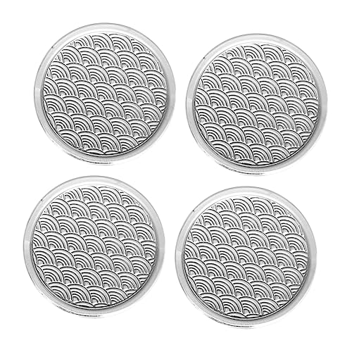 IMIKEYA 4pezzi Sottobicchieri in Vetro Rotondi Per Bevande Sottobicchieri Termoisolanti Per Tavoli Da Pranzo Decorativi Per Bar e Ristoranti