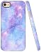 A-Focus Case for iPhone 7 Case Blue, iPhone 8 Case for Girls, Purple Violet Blue Galaxy Frosted Anti Scratch Flexible Protective Silicone Cover Case for iPhone 7 iPhone 8 Matte Blue 4