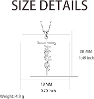 Vista 3 de NanaMotherDaughter Cross Faith Necklace Gifts for Nana from Grandson Granddaughter Mother's Day Christmas Jewelry Gifts