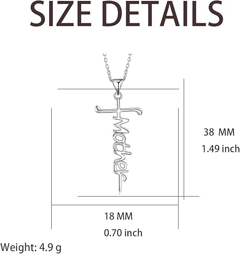 Miniatura 3 de NanaMotherDaughter Cross Faith Necklace Gifts for Nana from Grandson Granddaughter Mother's Day Christmas Jewelry Gifts