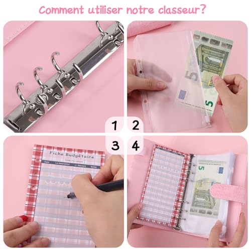 SULOLI A6 Enveloppe Budget Français Classeur Budget Planner – vue 5