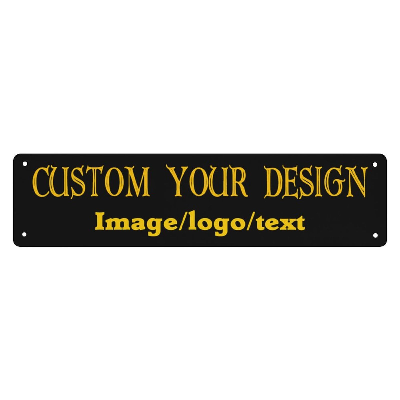 Customized Metal Signs Outdoor Road Street Wall Art Decor Make Your Own Signage Custom Design Add Text Logo Image In Birthday And Halloween Black