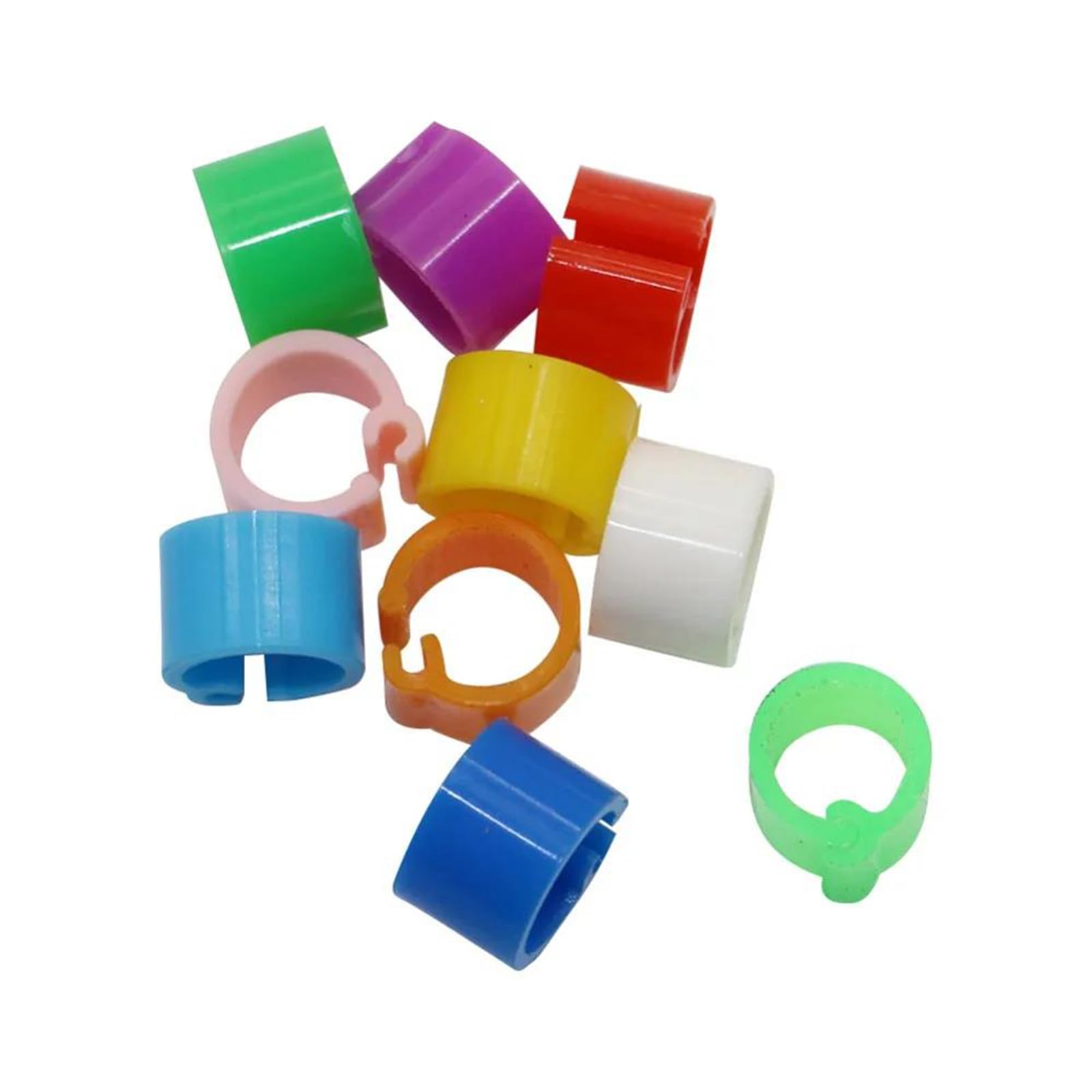 2000 pezzi di anelli per zampe da addestramento per uccelli non numerati, anelli di identificazione a baionetta per piccioni, diametro interno 6 mm,Tipo 4,Diametro interno 6 mm