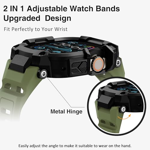 ULTIMAL Pulseiras masculinas compatíveis com Apple Watch Ultra 2/1 de 49 mm, pulseira esportiva robu