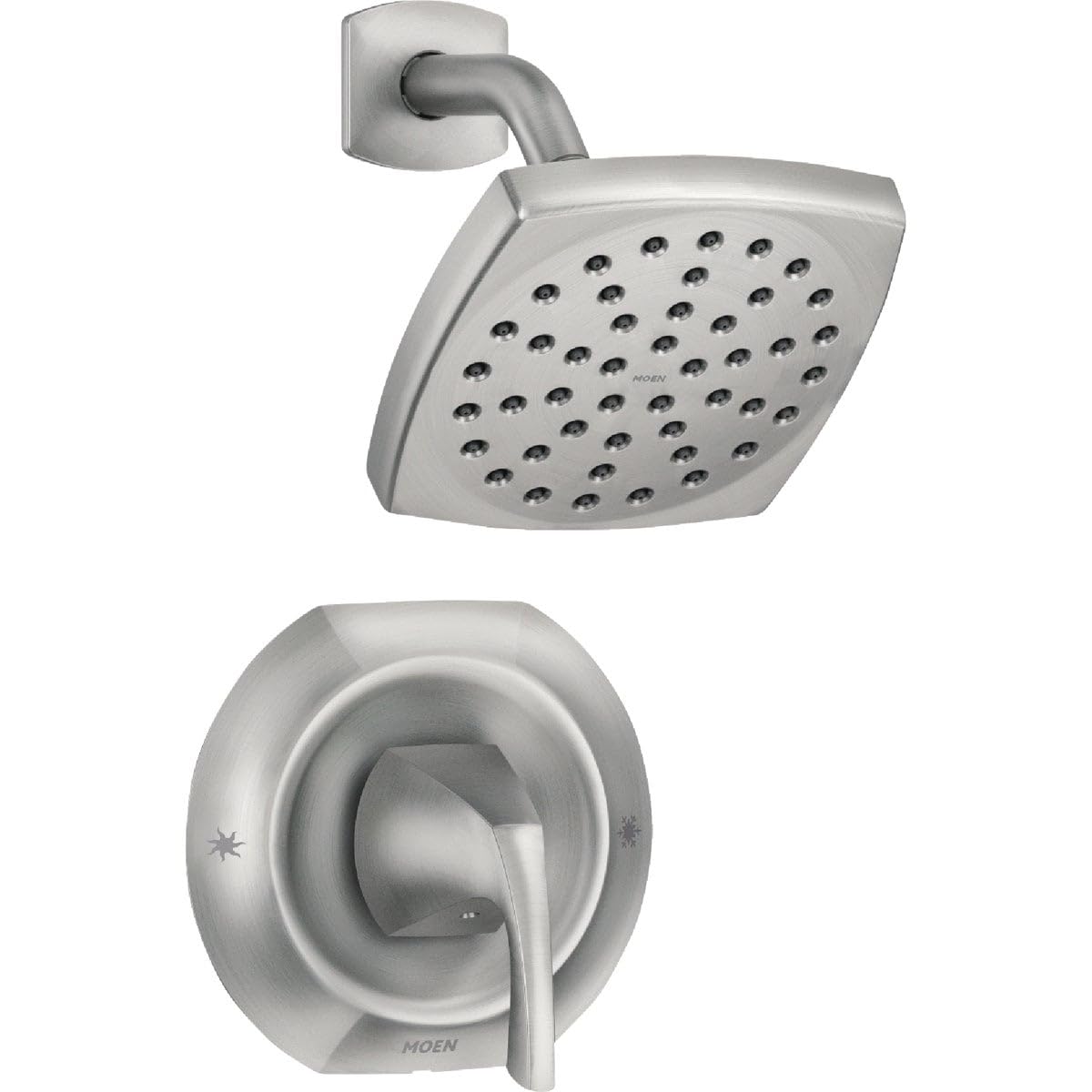 Lindor 82506SRN Spot Resist Brushed Nickel 1-Handle Shower Faucet with Valve
